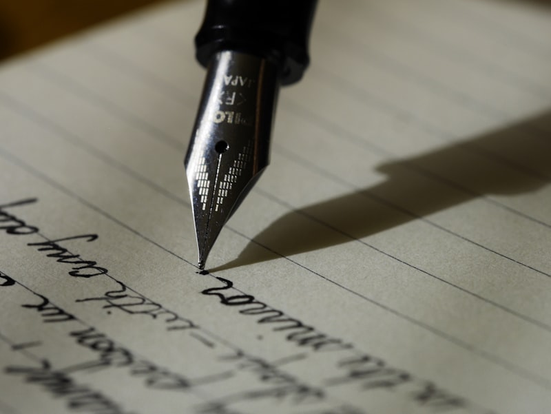Writing with a pen