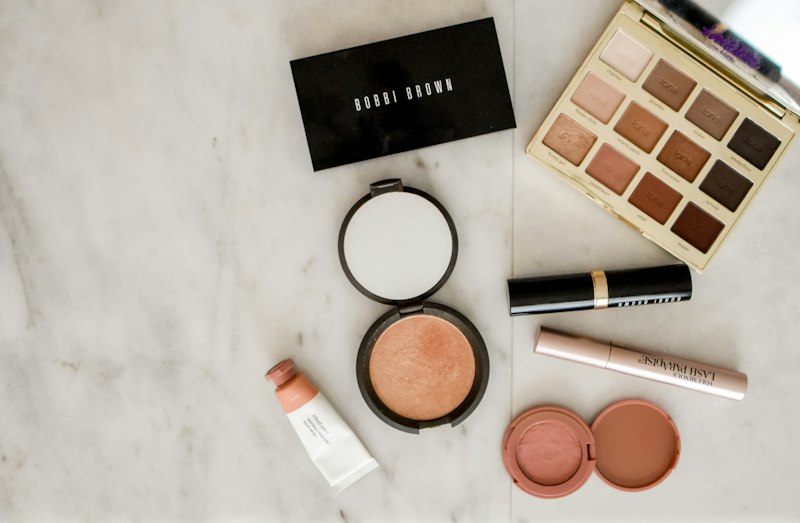 Skincare products on a table