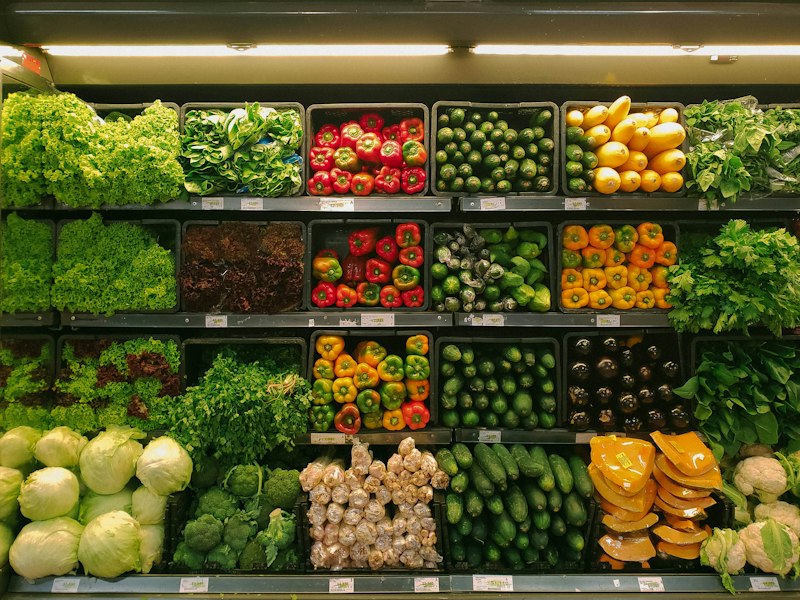 Grocery store shelves